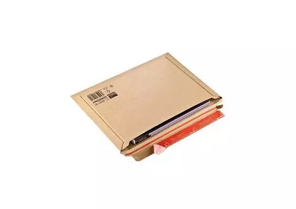 Verzendenvelop enkele golf met plakstrip karton bruin B4 360x250x50mm