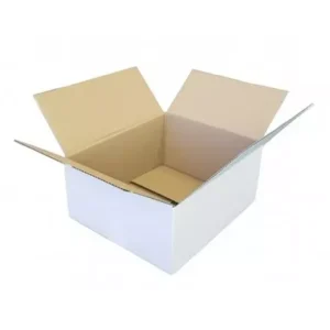 Amerikaanse vouwdoos enkele golf wit 330x260x140mm