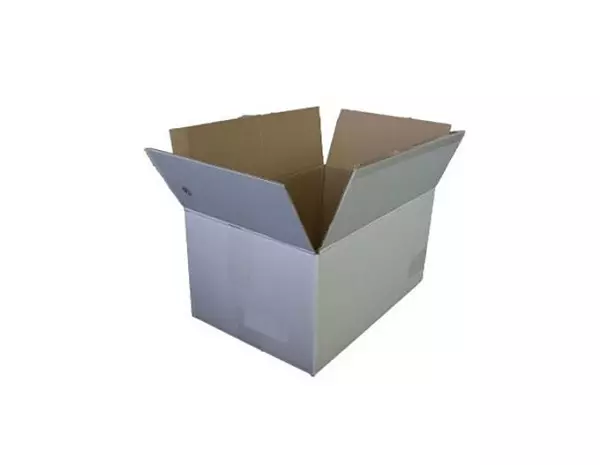 Amerikaanse vouwdoos enkele golf wit 400x260x200mm