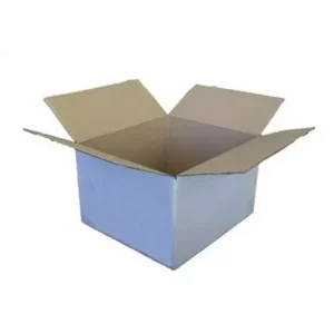 Amerikaanse vouwdoos enkele golf wit 340x300x210mm