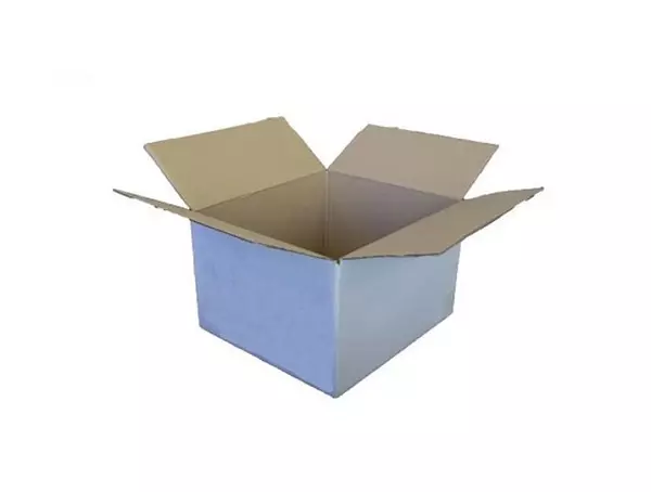 Amerikaanse vouwdoos enkele golf wit 340x300x210mm