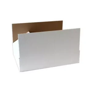 Amerikaanse vouwdoos enkele golf wit 430x320x90mm