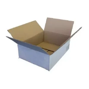 Amerikaanse vouwdoos enkele golf wit 394x294x120mm