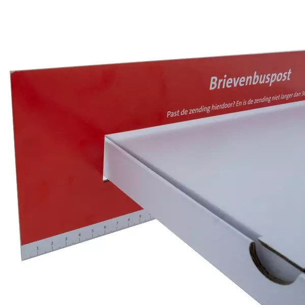 Brievenbusdoos A4+ Wit Enkelgolf 350x250x25mm
