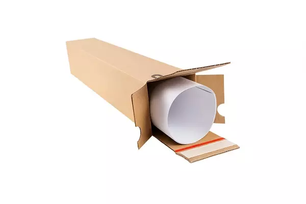 Verzendkoker enkele golf vierkant bruin 705x108x105mm