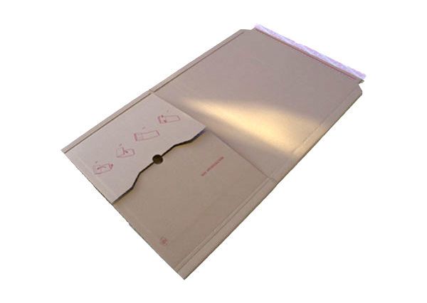 Boekverpakking met plakstrip enkele golf bruin 455x320x5-54mm