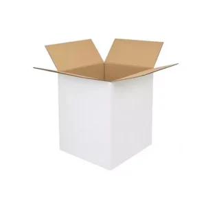 Amerikaanse vouwdoos enkele golf wit 390x300x440mm