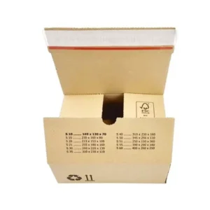 Autolockdoos enkele golf bruin B-golf model F 255x180x160mm