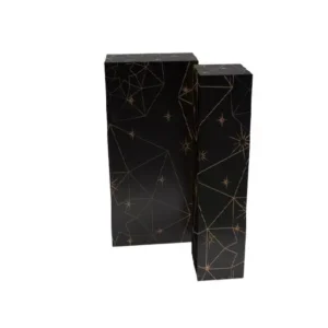 Wijndoos Kerst 1-fles Shine 90x90x310mm